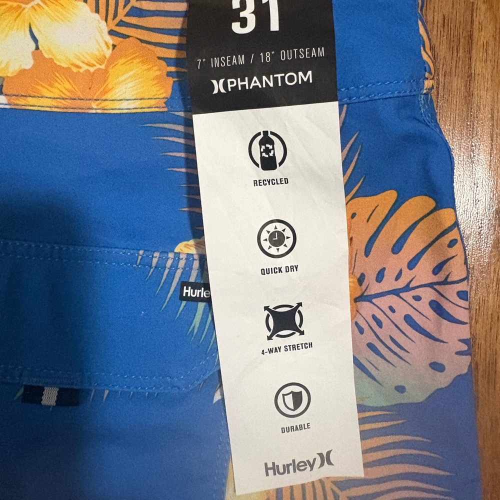 Hurley Men's Blue Board Shorts - Picture 2 of 4